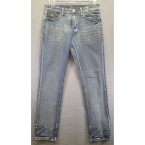 Benjamin Black Designer Denim Jeans Preppy Mens Size 33/30‎ Distressed Whiskered